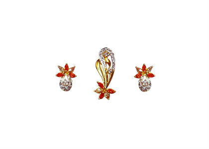 Gold Plated | CZ Studded Pendant Sets